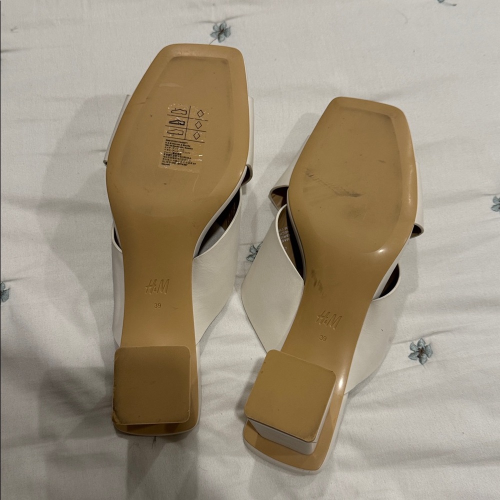 H&M New Vegan White Sandals 8 - Picture 4 of 5
